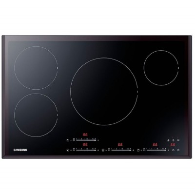 Samsung nz84f7nb6ab plaque à induction 80 cm vitrocéramique noire