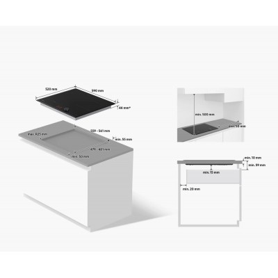 Płyta indukcyjna Samsung nz64b6058kk 60cm z czarną szklaną ceramiką