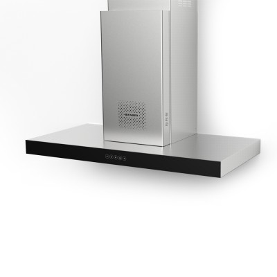 Faber air hub glass wall hood 90 cm stainless steel + black glass
