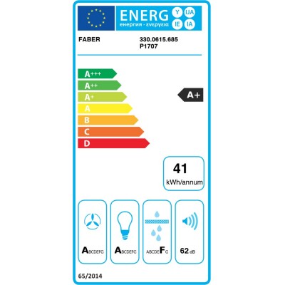 Faber v-air hotte murale inclinée 80 cm verre noir