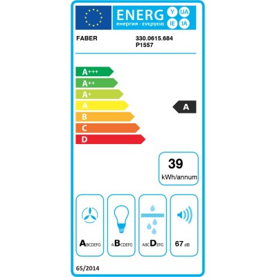 Faber v-air hotte murale plate 80 cm verre noir