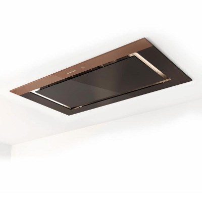 Faber c-air campana de techo plana 90 cm cristal negro