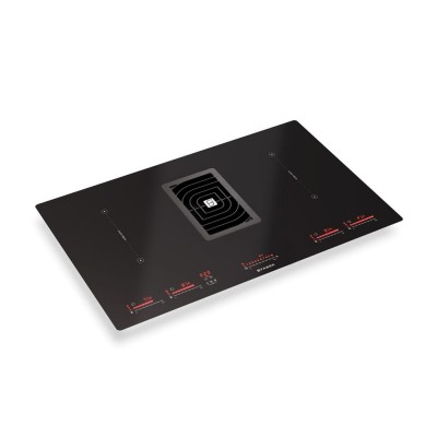 Faber Galileo hob with integrated hood 83 cm black glass ceramic