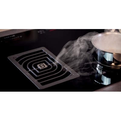 Faber Galileo hob with integrated hood 83 cm black glass ceramic