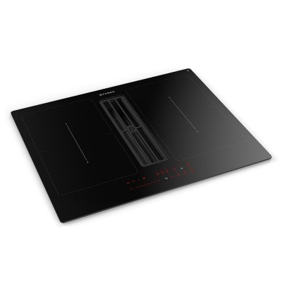 Faber galileo 60  plaque de cuisson avec hotte intégrée cm verre noir