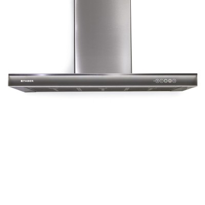 Faber onyx-t wall hood 90 cm stainless steel - black glass