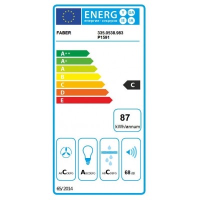 Faber Eclipse hotte murale cylindrique 37 cm en acier inoxydable