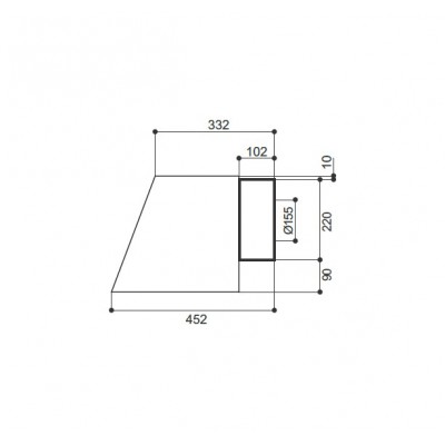 Faber chloè plus hotte murale 70 cm étain industriel