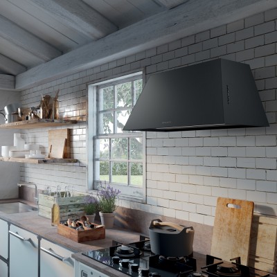 Faber Chloè Plus Wandhaube 70 cm Industrie mattgrau