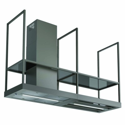 Faber hotte îlot t-shelf 180 cm titane mat