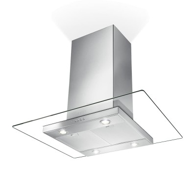 Faber glassy island hood 90 cm stainless steel - glass