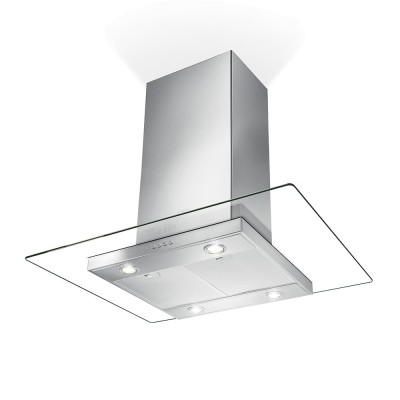 Faber glassy  Island hood vent 90 cm stainless steel - glass