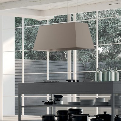 Faber Chloè XL Inselhaube 110 cm matt Country Grey