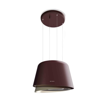 Faber belle plus island hood up down up and down 70 cm wine red - gold