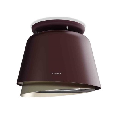 Faber belle plus island hood up down up and down 70 cm wine red - gold