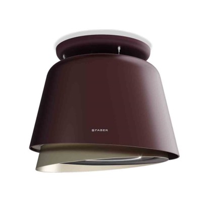Faber belle plus  Island hood vent up down up and down 70 cm wine red - gold