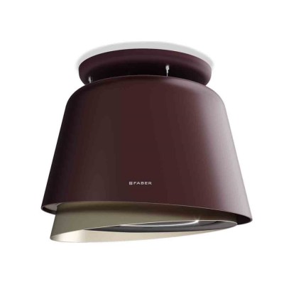 Okap wyspowy Faber Belle Plus Up and Down 70 cm w kolorze bordowym - złoty