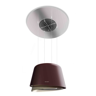 Faber belle plus  Island hood vent up down up and down 70 cm wine red - gold