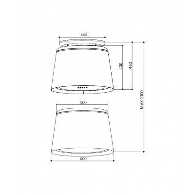 Faber cèline plus campana isla arriba y abajo arriba y abajo 60 cm blanco