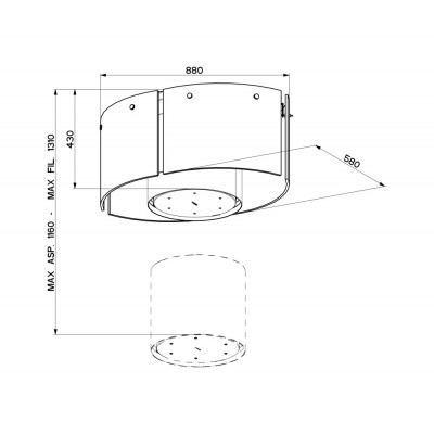 Faber Nest Plus Inselhaube auf und ab auf und ab 85 cm