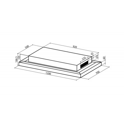 Okap sufitowy Faber sky-pad 120 cm ze stali nierdzewnej