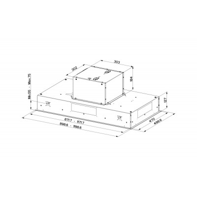 Campana de techo Faber Heaven Air 90 cm acero inoxidable