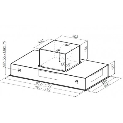 Faber paradis 2.0 x kl a90 hotte de plafond 90 cm acier inoxydable