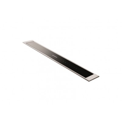 Okap kuchenny Faber Fabula Plus 90 Downdraft, 90 cm, czarne szkło, stal nierdzewna