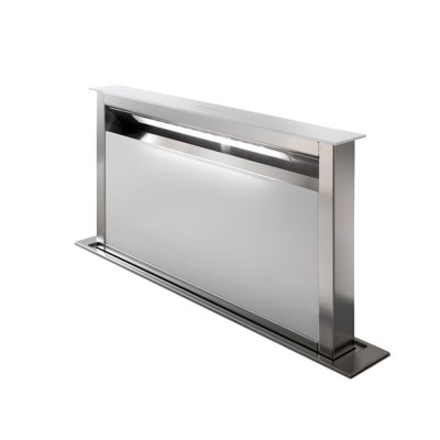 Faber fabula plus 90 downdraft hood 90 cm white glass - stainless steel