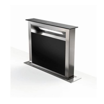 Okap kuchenny Faber Fabula Plus 60 Downdraft, 60 cm, czarne szkło, stal nierdzewna