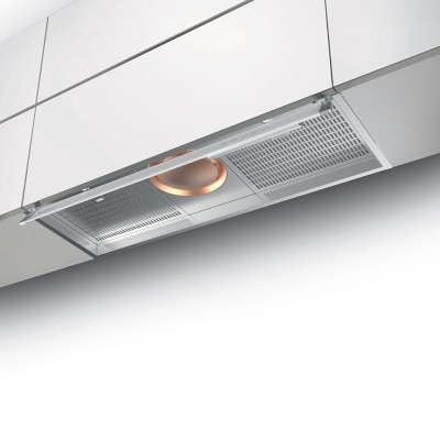 Faber Ilma Touch Einbau-Unterschrankhaube 120 cm, weißes Glas – Edelstahl