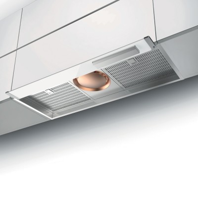 Faber Ilma Touch Einbau-Unterschrankhaube 120 cm, weißes Glas – Edelstahl