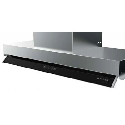 Faber in-nova air built-in hood under cabinet 90 cm black glass - stainless steel