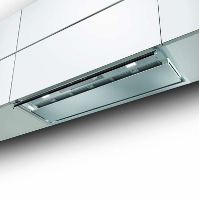 Faber in-nova air  Undercabinet built-in hood vent 90 cm black glass - stainless steel