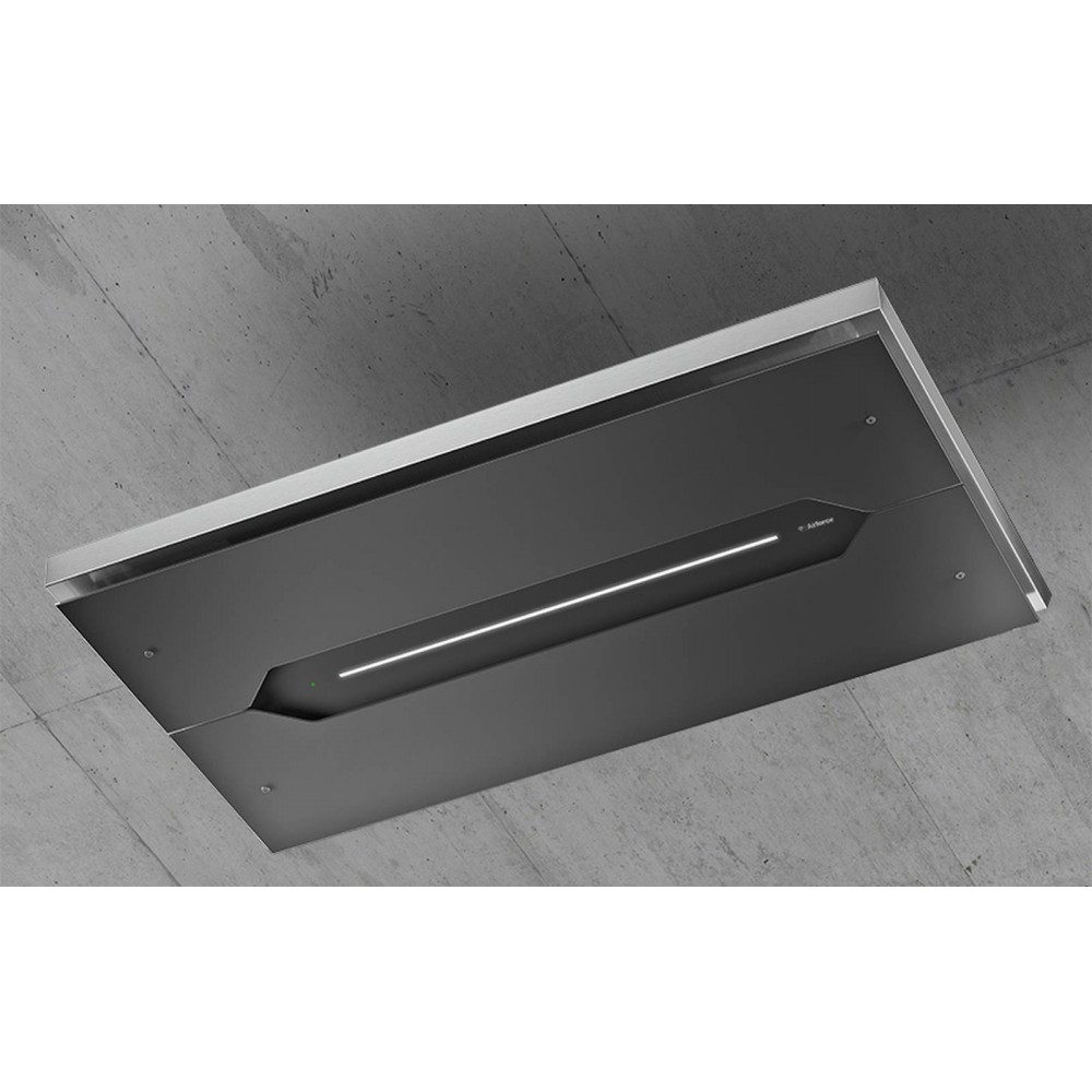 Airforce F139 F ceiling extractor hood 120 cm black glass
