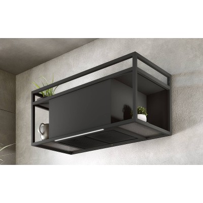 Airforce Q-bic  Wall mounted hood vent 90 cm black - industrial