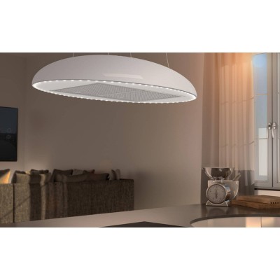 Airforce eclipse  Island hood vent 90 cm oval pearl white