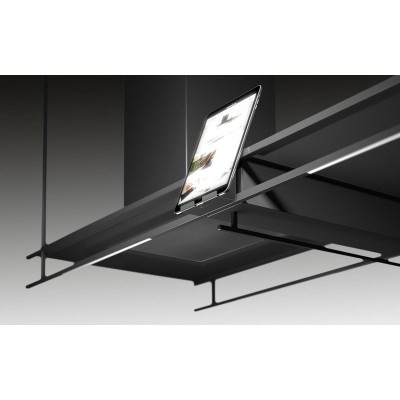 Airforce frame  Island hood vent 180cm matt black