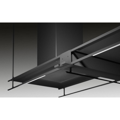 Airforce frame  Island hood vent 180cm matt black