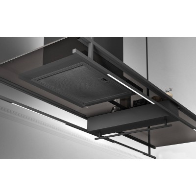 Airforce frame cappa isola 180 cm nero opaco