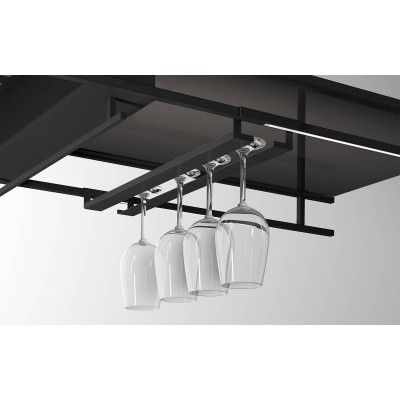 Airforce frame cappa isola 180 cm nero opaco