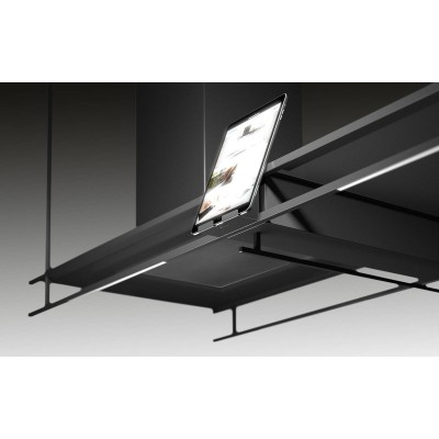 Airforce frame cappa isola 140 cm nero opaco