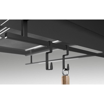 Airforce frame cappa isola 140 cm nero opaco