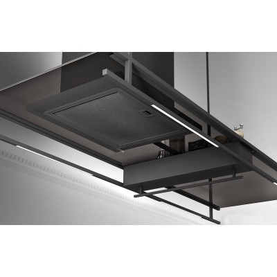 Airforce frame  Island hood vent 140cm matt black