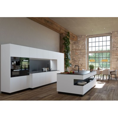 Kwc Kio 10.481.002.176fl lever mixer matt black kitchen + hand shower