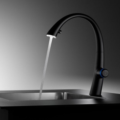 Kwc Zoe 10.201.242.176fl touch light pro mezclador de cocina negro mate - ledshine