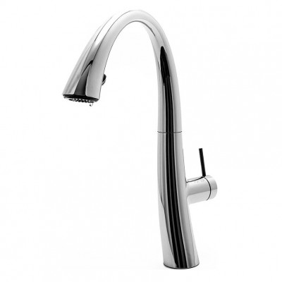 Bateria kuchenna z mieszaczem LED i prysznicem ręcznym Kwc Zoe 10.201.122.000fl chrom