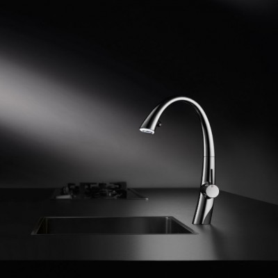 Kwc Zoe 10.201.122.000fl mezclador de cocina led cromado + ducha de mano