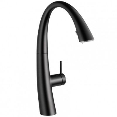 Kwc Zoe 10.201.102.176fl matt black kitchen mixer + hand shower