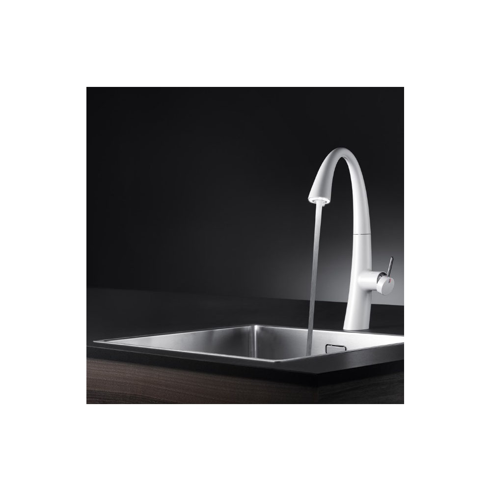 Kwc Zoe 10.201.122.150fl Mixer tap white led kitchen + hand shower